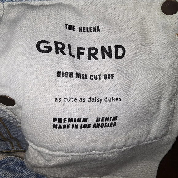 GRLFRND Helena Cut-Off Denim Shorts, EUC - Size 26 - Picture 8 of 14